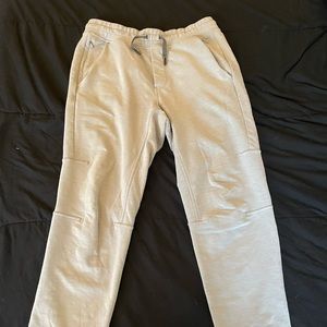 LuluLemon, Men’s City Sweat Jogger, Heathered Ultra Light Grey/Sea Salt, Medium